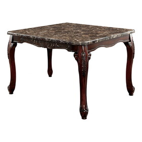 Furniture of America IDF-3873PT Hannah Traditional Marble Top Counter Height Table