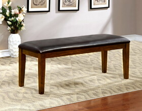 Furniture of America IDF-3916BN Othello Transitional Faux Leather Padded Bench