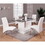 Furniture of America IDF-3917T Jarvis Contemporary Glass Top Dining Table
