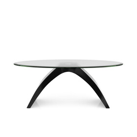 Furniture of America Pelletoni Glass Top Coffee Table