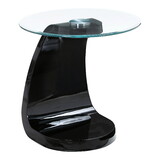 Furniture of America Pelletoni Glass Top End Table