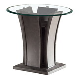 Furniture of America Jillyn Contemporary Glass Top End Table