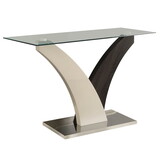 Furniture of America IDF-4244S Richene Contemporary Glass Top Console Table