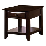 Furniture of America IDF-4265DK-E Galeano Transitional 1-Drawer End Table