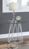 Furniture of America Growder Glass Top End Table