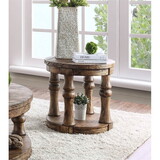 Furniture of America Cintra Rustic Wood Top End Table