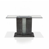 Furniture of America IDF-4717S Poelter Contemporary Glass Top Console Table