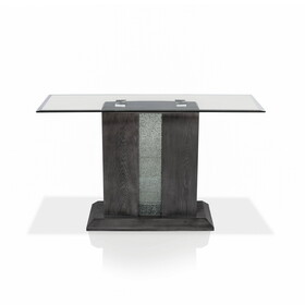 Furniture of America IDF-4717S Poelter Contemporary Glass Top Console Table