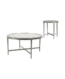 Furniture of America IDF-4743-2PC Seridian Contemporary 2-Piece Metal Table Set