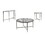 Furniture of America IDF-4743-3PC Seridian Contemporary 3-Piece Metal Table Set