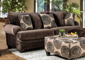 Furniture of America Tandem Contemporary Upholstered Sofa