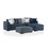 Furniture of America IDF-5146-SEC-OT Molnar Upholstered Sectional with Ottoman