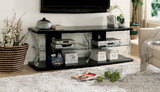 Furniture of America IDF-5901BK-TV-72 Bornair Contemporary 72-Inch TV Stand with LED