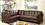 Furniture of America IDF-6268BR Noah Contemporary Faux Leather L-Shape Sectional in Brown