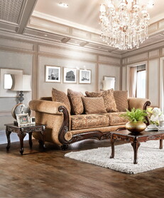 Furniture of America IDF-6407-SF Teffera Traditional Chenille Sofa