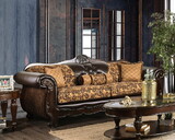 Furniture of America Azzar Traditional Faux Leather Tufted Sofa