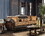 Furniture of America IDF-6417-SF Azzar Traditional Faux Leather Tufted Sofa in Tan and Dark Brown
