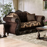 Furniture of America Huan Traditional Rolled Arms Loveseat