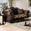 Furniture of America IDF-6432-LV Huan Traditional Rolled Arms Loveseat in Black