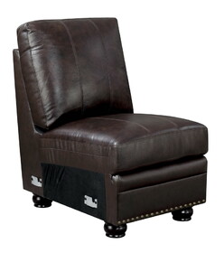 Furniture of America IDF-6579-CH Emix Transitional Nailhead Trim Armless Chair