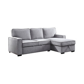 Furniture of America IDF-6964-SEC Ine Contemporary L-shape Sectional in Gray