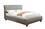 Furniture of America IDF-7056SV-CK Moller Contemporary Tufted Faux Leather Platform Bed in California King