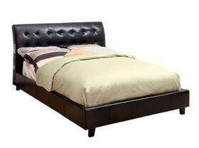 Furniture of America IDF-7057F Teflo Contemporary Faux Leather Platform Bed