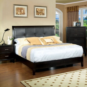 Furniture of America IDF-7088F Noriah Contemporary Faux Leather Platform Bed