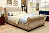 Furniture of America Fyme Contemporary Tufted Sleigh Bed