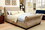 Furniture of America IDF-7127Q Fyme Contemporary Tufted Sleigh Bed in Queen