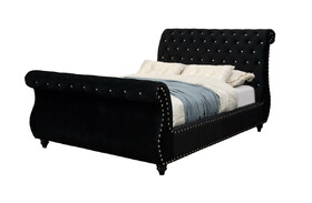 Furniture of America Shirley Transitional Fabric Queen Platform Bed