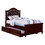 Furniture of America IDF-7155WH-T Ben Traditional Solid Wood Twin Platform Bed in White