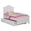 Furniture of America IDF-7155WH-T Ben Traditional Solid Wood Twin Platform Bed in White