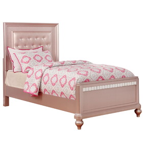 Furniture of America IDF-7170RG-F Tiffany Contemporary Solid Wood Panel Bed
