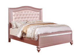 Furniture of America Tiffany Contemporary Solid Wood Panel Bed