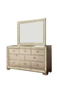 Furniture of America IDF-7195M Stolte Glam Wood Framed Mirror