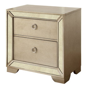 Furniture of America IDF-7195N Stolte Glam 2-Drawer Nightstand