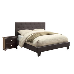 Furniture of America IDF-7200LB-T-2PC Valdimar Contemporary Solid Wood Platform Bedroom Set