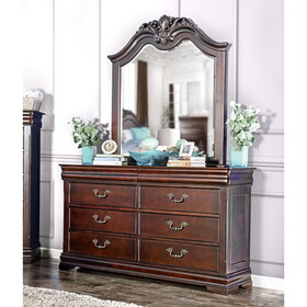 Furniture of America IDF-7260-DM Cardena Traditional 6-Drawer Dresser with Mirror