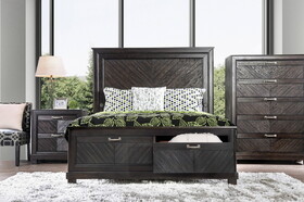 Furniture of America Palita Transitional Solid Wood Platform Bed
