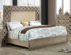 Furniture of America Stokley Transitional Padded Panel Bed