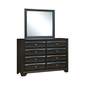 Furniture of America IDF-7553-DM Amber Transitional 8-Drawer Dresser with Mirror