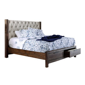 Furniture of America Milone Rustic Solid Wood Panel Bed
