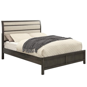Furniture of America IDF-7580GY-Q Avignon Transitional Solid Wood Platform Bed in Queen