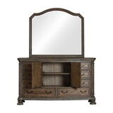 Furniture of America IDF-7661-DM Arrant Transitional Multi-Storage Dresser with Mirror