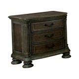 Furniture of America IDF-7661N Arrant Transitional 3-Drawer Nightstand in Rustic Natural Tone