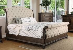Furniture of America Acres Transitional Solid Wood Panel Bed