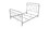 Furniture of America IDF-7701WH-CK Verdi Contemporary Metal California King Panel Bed in Vintage White