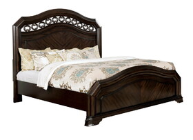 Furniture of America Elles Traditional Solid Wood Panel Bed