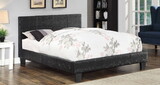 Furniture of America IDF-7793BK-Q Carrie Contemporary Faux Leather Platform Bed